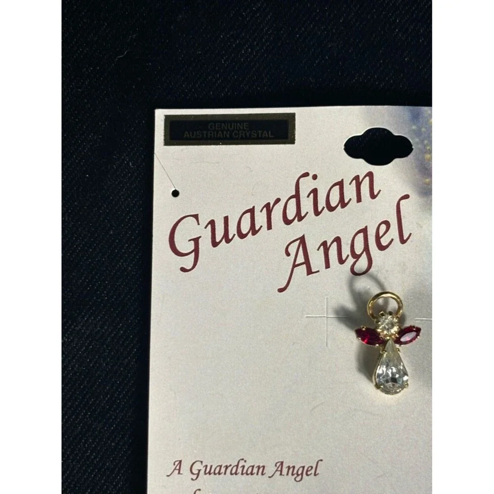 Garnet Birthstone Guardian Angel Elements Pin (JANUARY) Made In USA Crystal